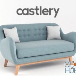 3D model Castlery Lester loveseat sofa