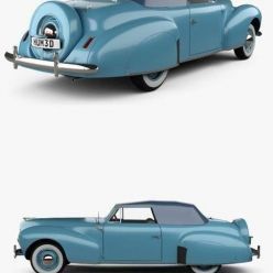 3D model Lincoln Zephyr Continental Cabriolet 1939