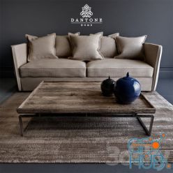 3D model Divan Annecy, coffee table TY380-YM and carpet MAQ-02-Taupe from Dantone home