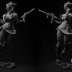 3D model Cyborg Girl