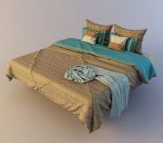 3D model Bed linen for double bed