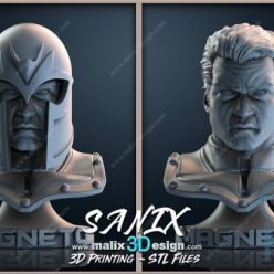 3D model Cubebrush – Magneto Bust – 3D Printable Model