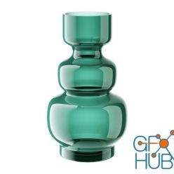 3D model Glass Vase Green Wave by Bloomingville