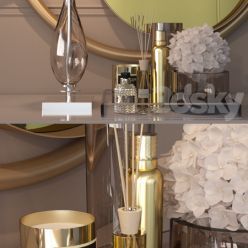 3D model Decorative set in gold for the dressing table