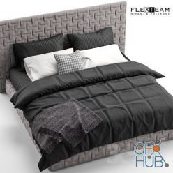 3D model Flexteam Marcel bed with bedclothes