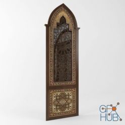 3D model Traditional Ajami wooden mirror