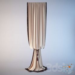 3D model Classic curtain with suspension