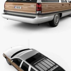 3D model Car Buick Roadmaster wagon 1991 (max, fbx, obj)