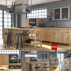 3D model Loft style kitchen by Scavolini