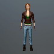 3D model Emma Low Poly girl