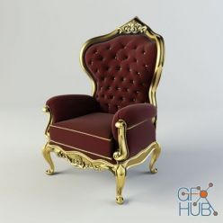 3D model Colombostile Victorian armchair