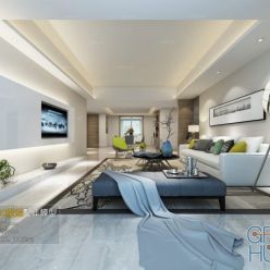 3D model Living room space A030