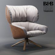 3D model Chair Tabano by B&B Italia