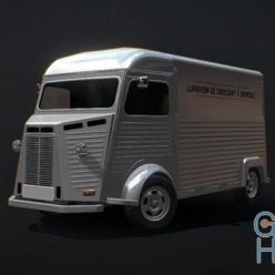 3D model French delivery van PBR