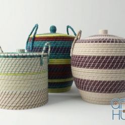 3D model Zara Home Wicker baskets