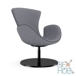 3D model Modern armchair on the leg