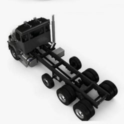 3D model Autocar DC-64 Tractor Truck 4axle