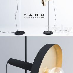 3D model WHIZZ Satin gold and black portable lamp