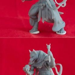 3D model Coyote Necromancer - Tabletop Miniature – 3D Print