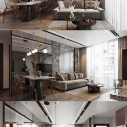 3D model Interior Modern Apartment 10