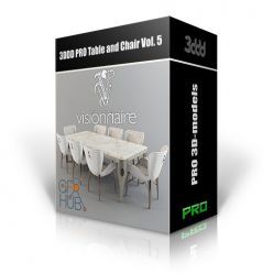 3D model 3DDD PRO Table and Chair Vol. 5