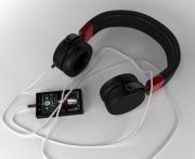 3D model Modern black headphones
