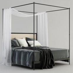 3D model RH 19TH WITH FRENCH IRON CANOPY BED