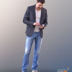 3D model Casual Man Lars Checking phone