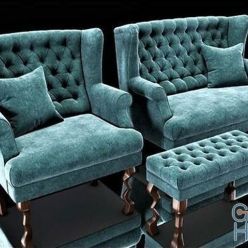 3D model Stockholm sofa set