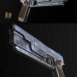 3D model Fallout 10mm Pistol