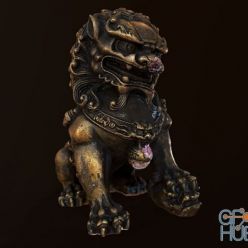 3D model Foo Dog Ornament PBR