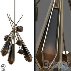 3D model Chandelier Harlow dried flowers by Gabriel Scott