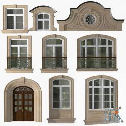 3D model Windows and doors of modern classics style
