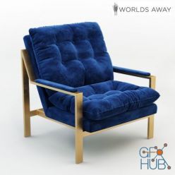 3D model Cameron Gnavy armchair by Worlds Away