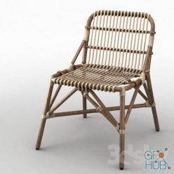 3D model Garden wicker chair (3ds max)