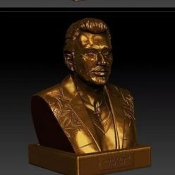 3D model JOHNNY HALLYDAY Buste – 3D Print