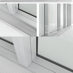 3D model Panoramic window in the floor with radiator