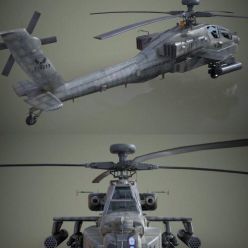 3D model AH-64D Apache Longbow PBR