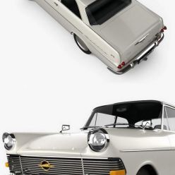 3D model Opel Rekord (P2) 2-door sedan 1960