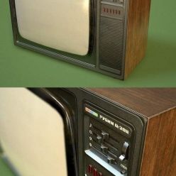 3D model Old USSR TV set PBR