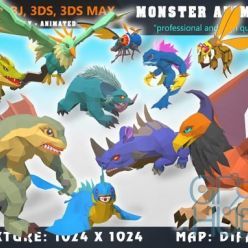 3D model Cubebrush – Low Poly Monster Cartoon Collection 06 Animated