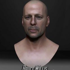 3D model Bruce Willis 3D Bust