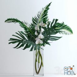 3D model Exotic bouquet