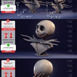 3D model Jack Skellington Bust – 3D Print