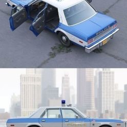 3D model AMC Matador Police 1972