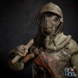 3D model Trench Raider Bust