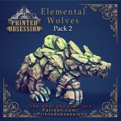 3D model FREE Elemental Wolves - Pack 2 – 3D Print