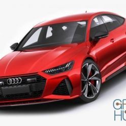 3D model Audi RS7 Sportback 2020 car