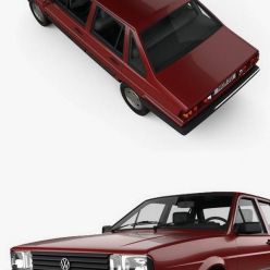 3D model Volkswagen Santana CN-spec 1985