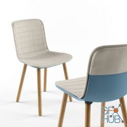 3D model Hal Wood Chair by Vitra
